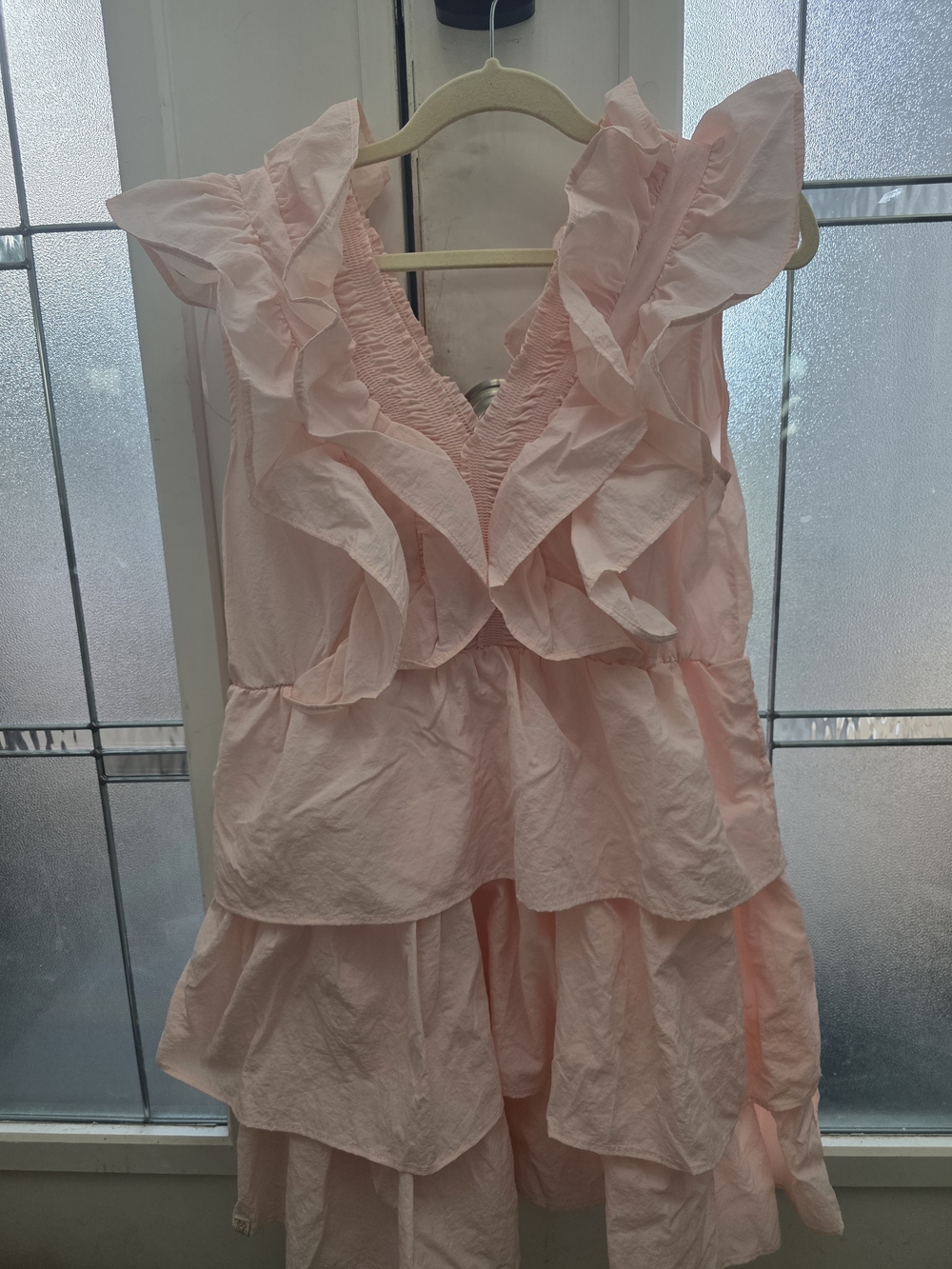 Simply Southern Pink Ruffled Dress Sz M NWT